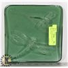 Image 1 : ART GLASS "DRAGONFLYS"-  1" THICK-  8" X 8"-