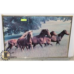ESTATE FRAMED HORSE PICTURE