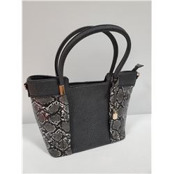 NEW HI JEANS BLACK CROC DESIGN LADIES  TOTE