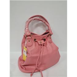 NEW PINK DRAWSTRING PURSE WITH DUST BAG