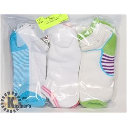 3PK LADIES ANKLE SOCKS