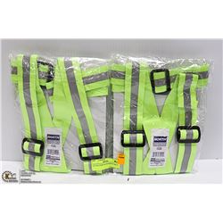 LOT OF 2 NEW ADJUSTABLE HI-VIS SAFETY BELT