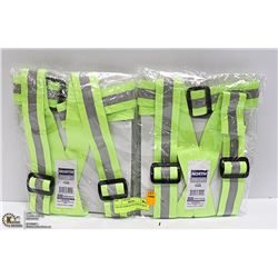 LOT OF 2 NEW ADJUSTABLE HI-VIS SAFETY BELT