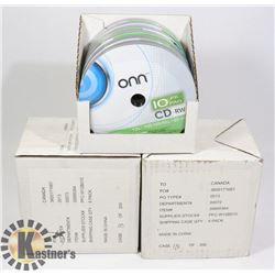 3 CASES 60 ONN CD-RW DISCS (12X, 700MB/MO, 80 MIN)