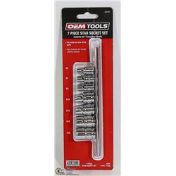 NEW OEMTOOLS 7 PC STAR SOCKET SET - E6,E7,E10,E13