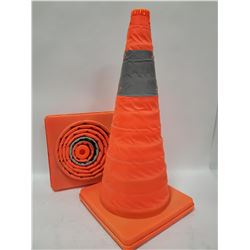 PAIR OF COLLAPSIBLE PYLONS, 24 INCH TALL