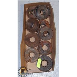 9 ROLLS OF REBAR WIRE