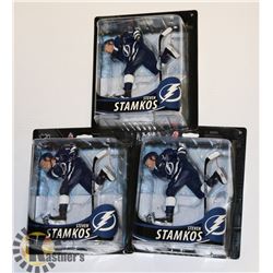 LOT OF THREE STEVEN STAMKOS MCFARLANE ACTION