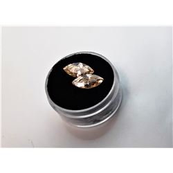 18)  LOT OF 2 MATCHED PEACH COLORED