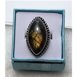 17)  SILVER TONE AND NATURAL DIAMOND