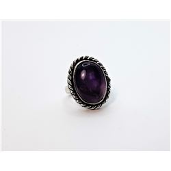 16)  NATURAL OVAL AMETHYST IB A 925