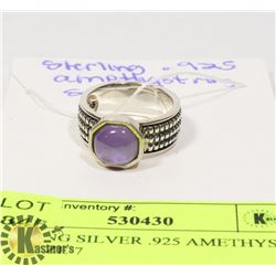 STERLING SILVER .925 AMETHYST RING SIZE 7