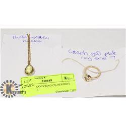 COACH BRAND RING (7), PERIDOT NECKLACE