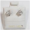 Image 1 : 14K WHITE GOLD DIAMOND(0.8CT) EARRINGS