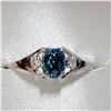 Image 1 : 10K WHITE GOLD BLUE ZIRCONIA(1CT) DIAMOND