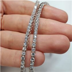 SILVER CUBIC ZIRCONIA  NECKLACE