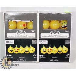 TWO INDOOR/ OUTDOOR EMOJI LIGHT SETS
