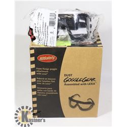 BOX OF 10 AOSAFTEY FOAM FLANGE GOOGLES