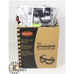 BOX OF 10 AOSAFTEY FOAM FLANGE GOOGLES