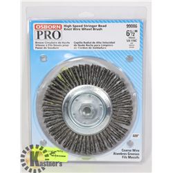 6.5" HIGHSPEED STRINGER BEAD KNOT WIRE WHEEL BRUSH