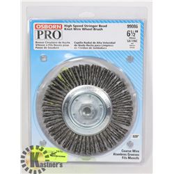 6.5" HIGHSPEED STRINGER BEAD KNOT WIRE WHEEL BRUSH