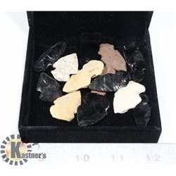 DISPLAY BOX OF ARROW HEADS