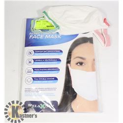 NEW TWO PACK OF FABRIC FILTERING FACE MASKS