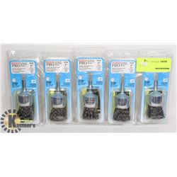 5 PACK OF 1" CRIMPED WIRE END BRUSHES
