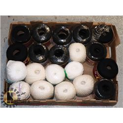 XL FLAT OF NEW BALLS OF CROCHET COTTON