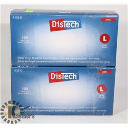 TWO BOXES OF DISTECH CLEAR VINYL MEDICAL EXAM