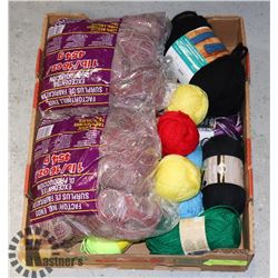 XL FLAT OF NEW YARNS CARIOUS COLORS