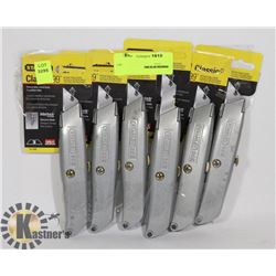 LOT OF 6 STANLEY METAL BODY UTILITY BLADES