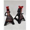 Image 1 : PAIR OF BIG RED 3 TON JACK STANDS