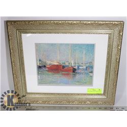 GOLD CARVED ART FRAME. ESTATE