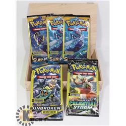 5 SEALED UNOPENED POKEMON BOOSTER PACKS
