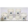 Image 1 : 4 PC. WW2 RCAF MEDALTA JAM JARS & EGG CUPS