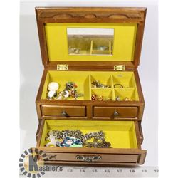 ESTATE JEWELRY BOX FILLED.