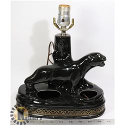 MID CENTURY BLACK PANTHER LAMP