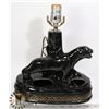 Image 1 : MID CENTURY BLACK PANTHER LAMP