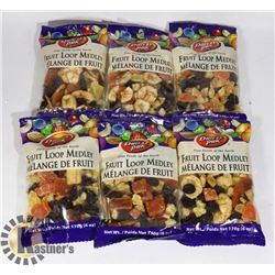 6 BAGS OF FRUIT LOOP MEDLEY MIX