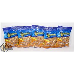 5 BAGS OF PLANTERS HONEY ROASTED PEANUTS