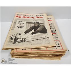 APPROX. 30 SPORTING NEWS 1970'S NHL MLB NBA NFL