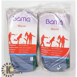 TWO PAIRS OF NEW BAMA SOKKET INSULATING REMOVABLE