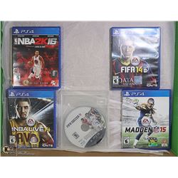 5 PLAYSTATION  GAMES