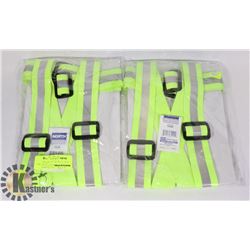 2 PACK HIGH VISIBILITY ADJUSTABLE SAFETY BELTS