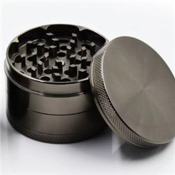 GUNMETAL HERBS, TOBACCO & SPICE GRINDER ZINC ALLOY