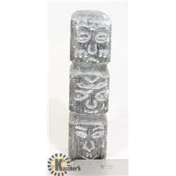 SOAPSTONE CARVED TOTEM POLE