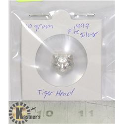 10 GRAM .999 FINE SILVER TIGER HEAD BAR