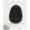 Image 1 : #200-BLACK OBSIDIAN BUDDHIST PENDANT 31.22g