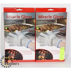 LOT OF TWO NEW MIRACLE GLOVE HOT SURFACE